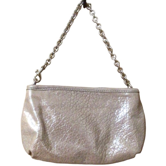 EUC Coach Madison Glitter Embossed Leather Mini Chain Bag - Picture 2 of 5